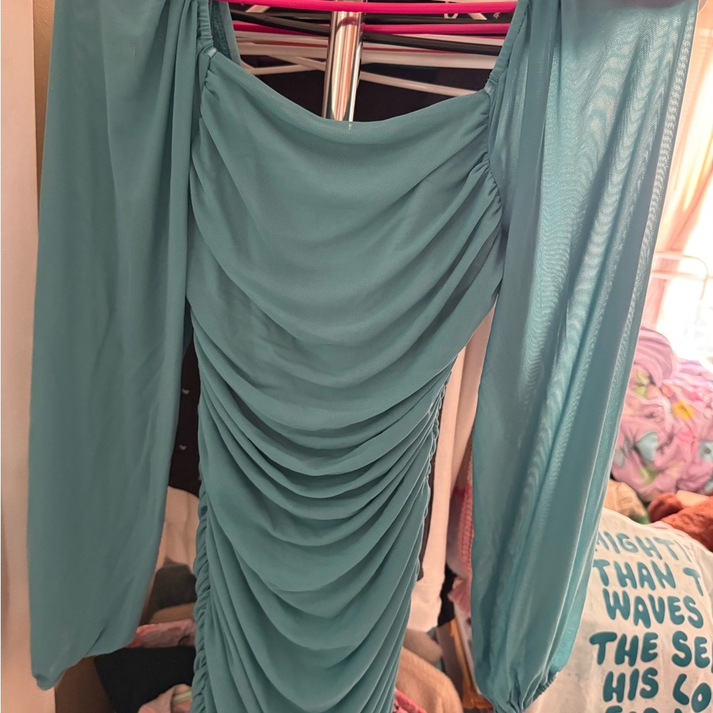 Elegant Teal Dress